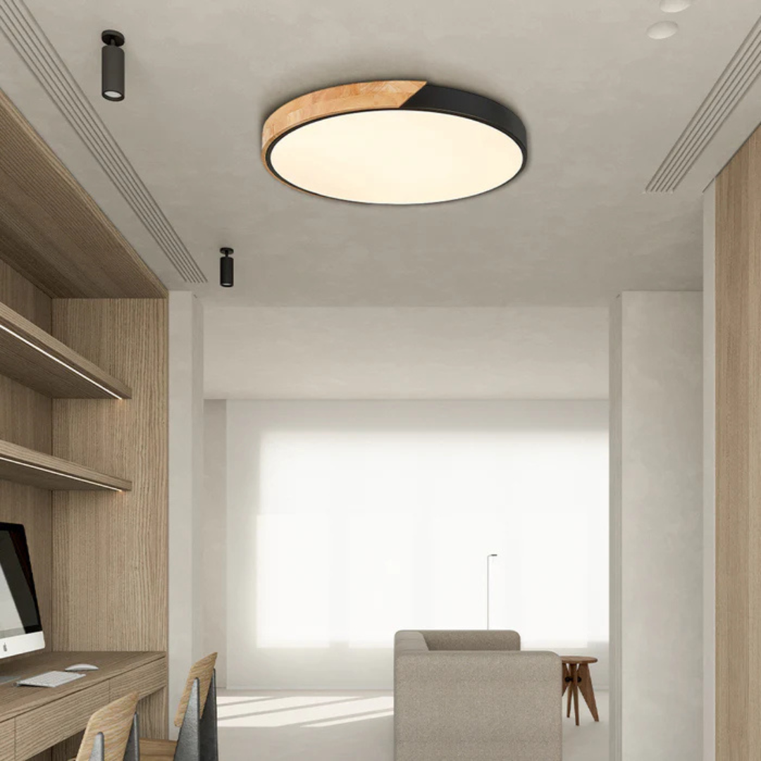 Delos - Scandinavian Wooden LED Ceiling Lamp