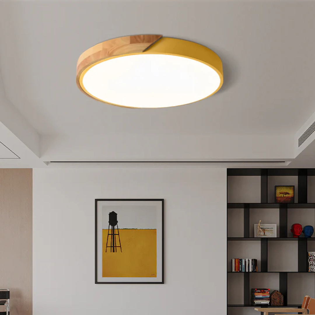 Delos - Scandinavian Wooden LED Ceiling Lamp
