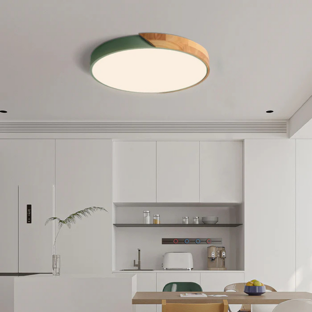 Delos - Scandinavian Wooden LED Ceiling Lamp