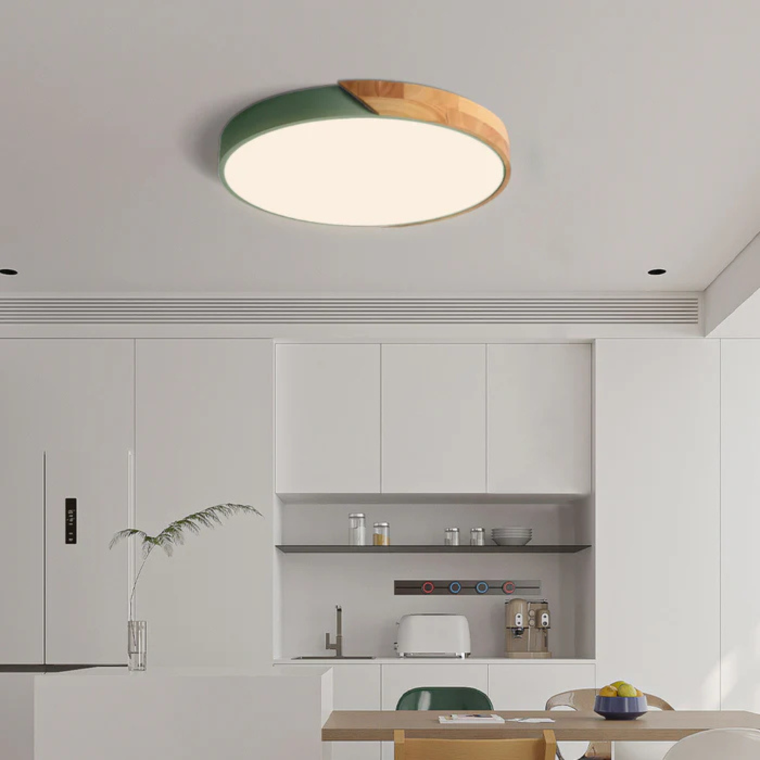 Delos - Scandinavian Wooden LED Ceiling Lamp