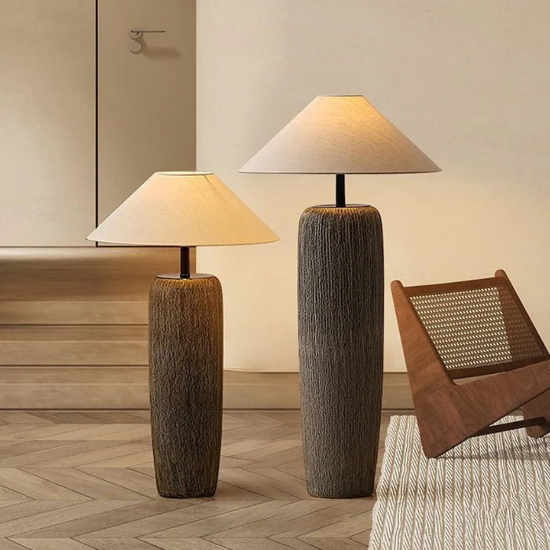 Orama - Weathered Wooden Floor Lamp