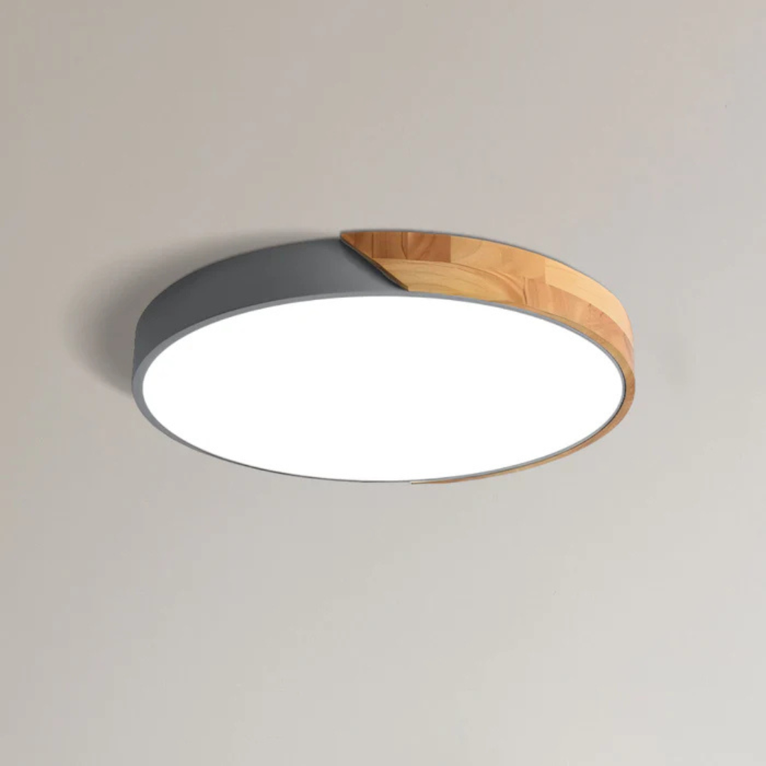 Delos - Scandinavian Wooden LED Ceiling Lamp