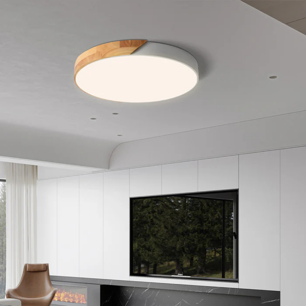 Delos - Scandinavian Wooden LED Ceiling Lamp