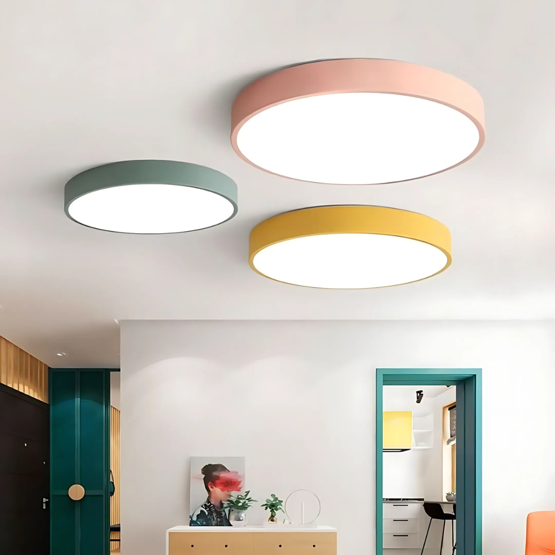 Delos - Scandinavian Wooden LED Ceiling Lamp